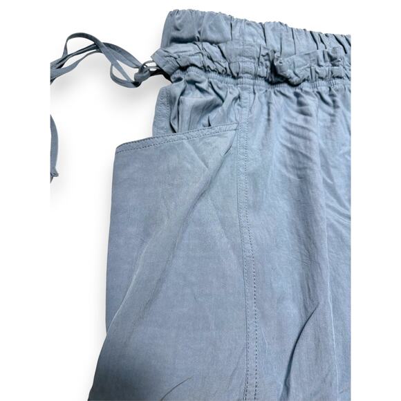 Current Air Los Angeles Midi Paperbag Dusty Blue Elastic Waistband Size Small - Picture 3 of 9